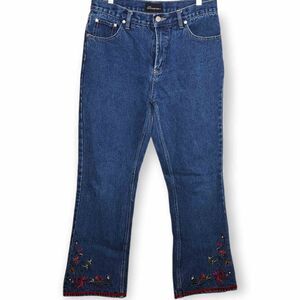 No Boundaries Y2K Boho Embroidered Bootcut Jeans size 9